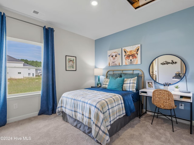 view of carpeted bedroom