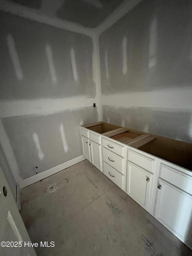 kitchen with white cabinetry