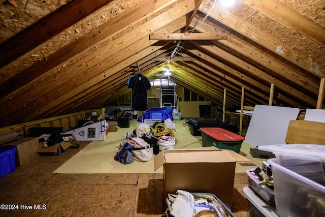 view of attic