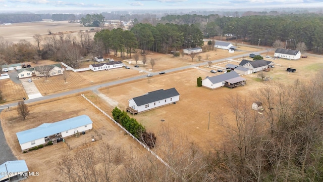 aerial view featuring a rural view