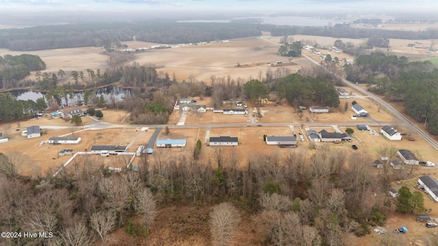 bird's eye view with a rural view