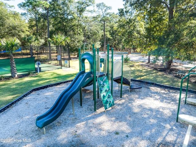 community playground with fence