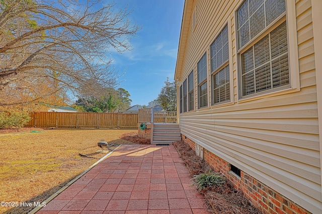 view of patio featuring a wooden deck