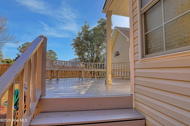 view of wooden terrace