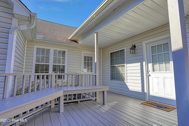 view of wooden terrace