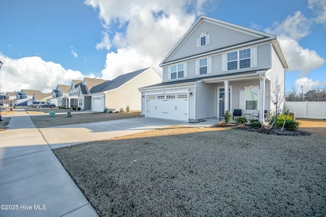 view of front property featuring a garage