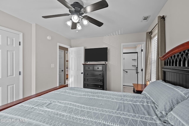 bedroom with ceiling fan