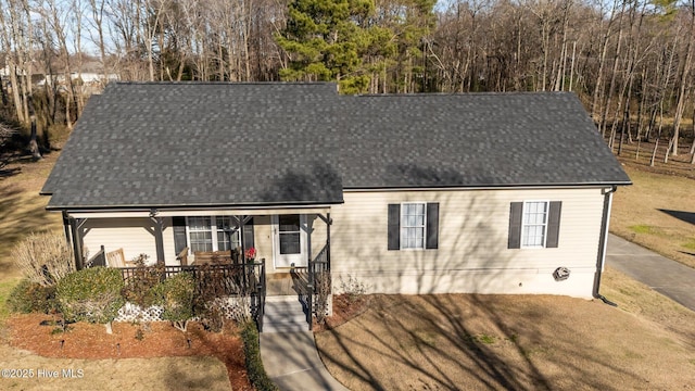 view of front of home with a porch