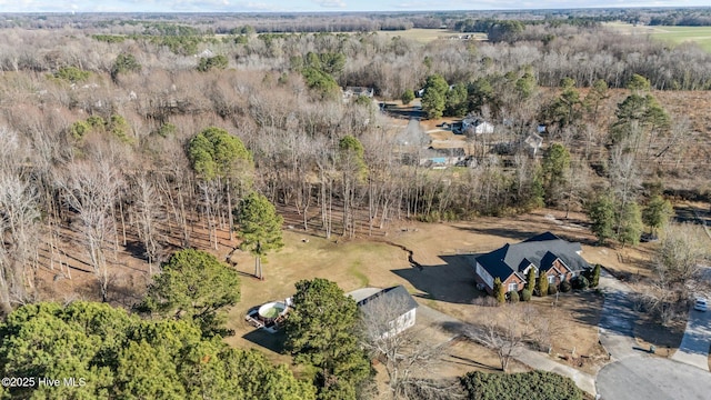 drone / aerial view featuring a rural view