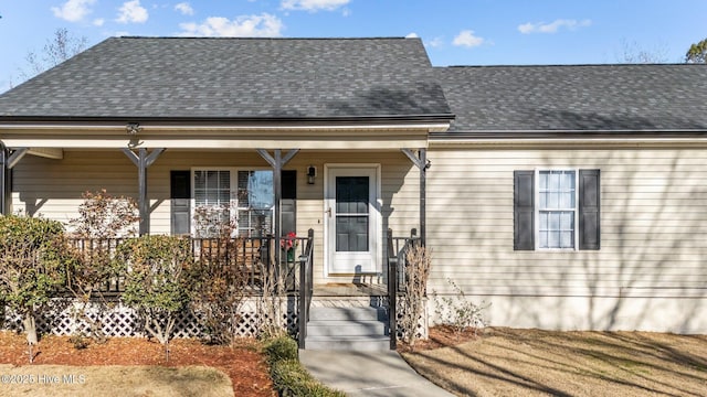 view of front of property with covered porch