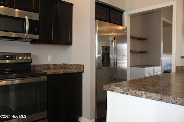 kitchen with appliances with stainless steel finishes