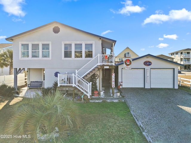 view of front facade with a garage