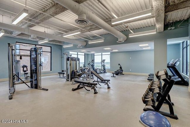 view of exercise room