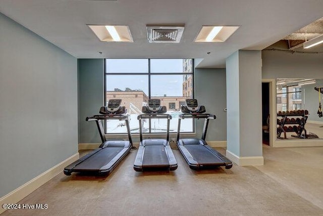 view of exercise room