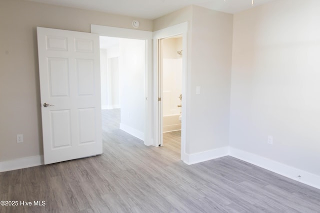 empty room featuring light hardwood / wood-style flooring