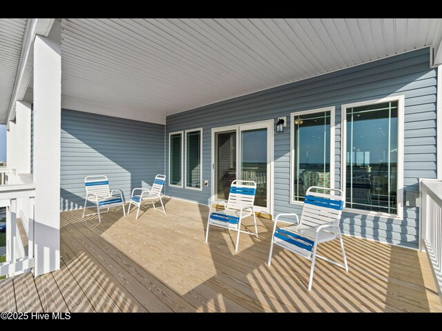 2083 New River Inlet Rd Unit A, North Topsail Beach, NC 28460 - view of wooden terrace