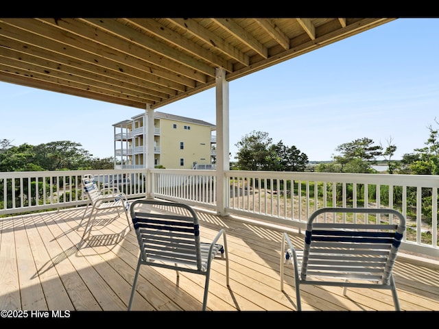 2083 New River Inlet Rd Unit A, North Topsail Beach, NC 28460 - view of wooden terrace