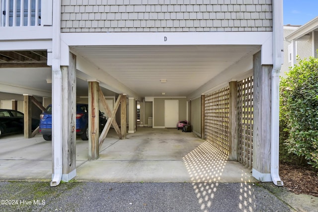 view of patio with a carport