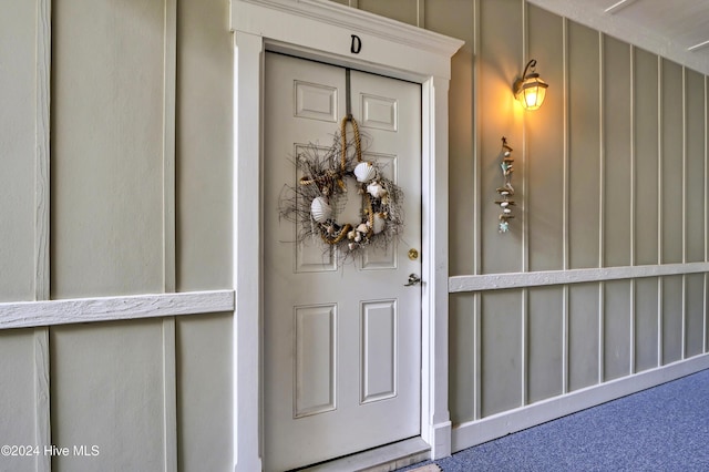 view of doorway to property