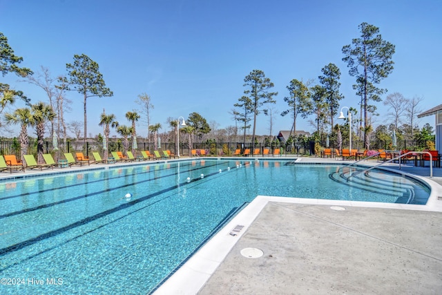 view of pool with a patio