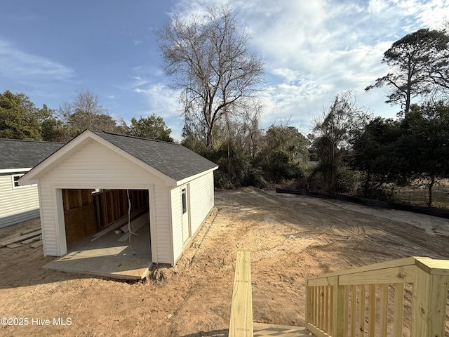 exterior space with an outdoor structure