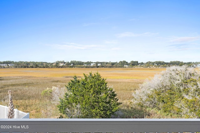 view of yard with a rural view