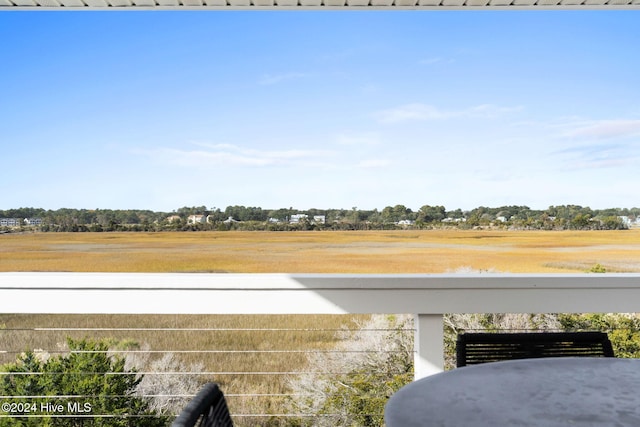 view of road with a rural view