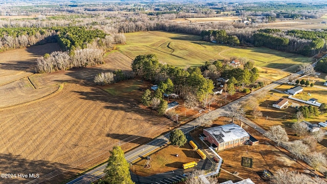 aerial view with a rural view