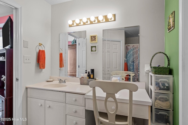 bathroom with vanity