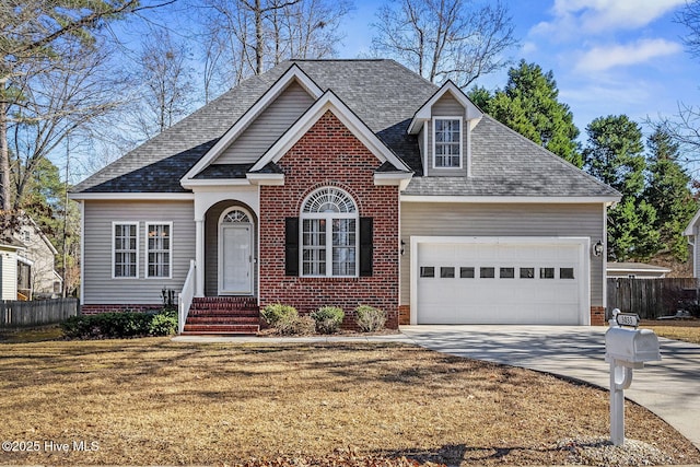 view of front facade with a garage