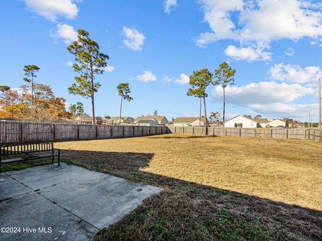 view of yard with a patio area