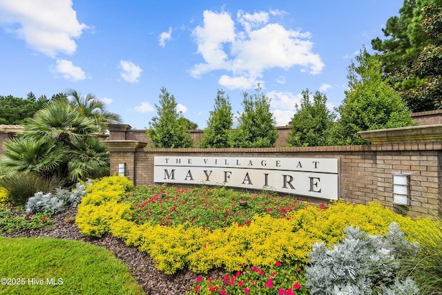 view of community sign