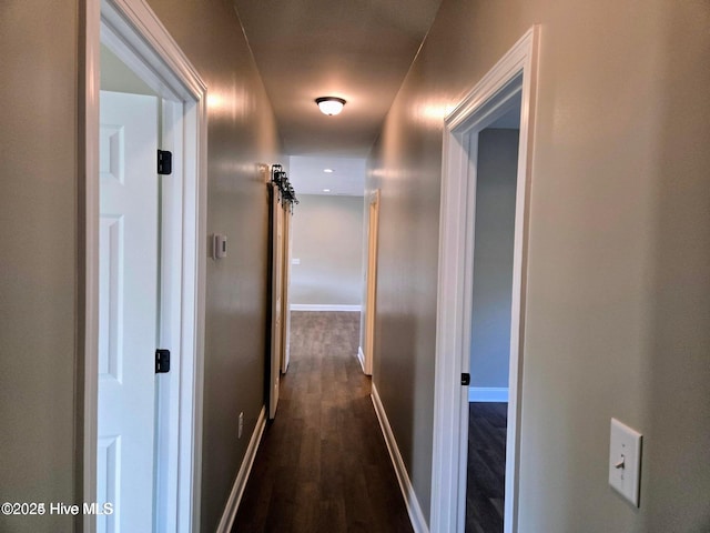 2587 Grifton Hugo Rd, Hookerton, NC 28538 - corridor featuring dark wood-style flooring and baseboards