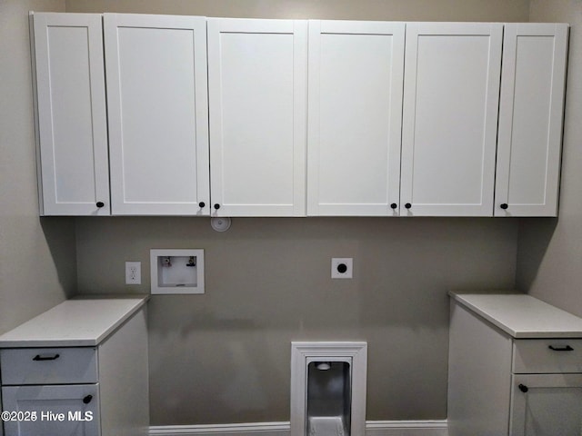 2587 Grifton Hugo Rd, Hookerton, NC 28538 - laundry room with cabinet space, washer hookup, and hookup for an electric dryer