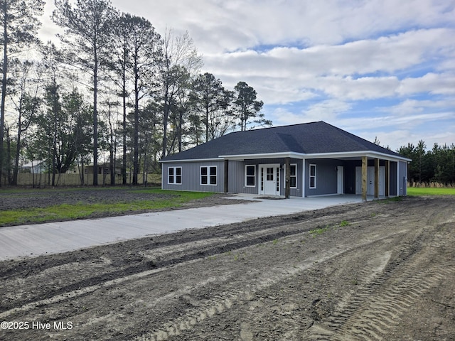 2587 Grifton Hugo Rd, Hookerton, NC 28538 - view of front of house featuring driveway and a carport