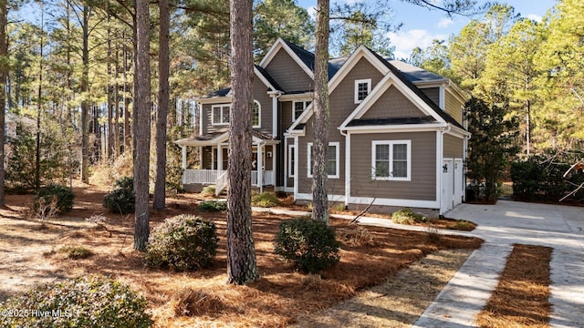 view of front of house with covered porch