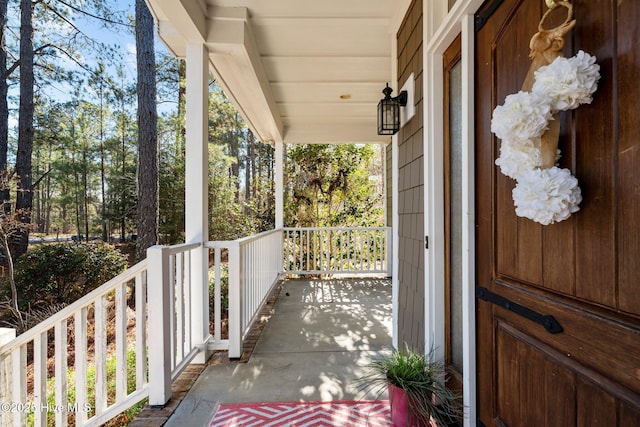 exterior space with covered porch