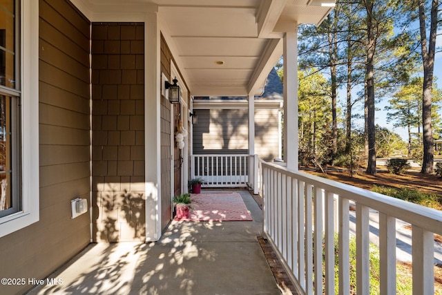 balcony with covered porch