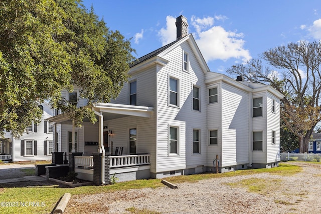 view of front of home with a porch