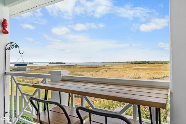 balcony with a rural view