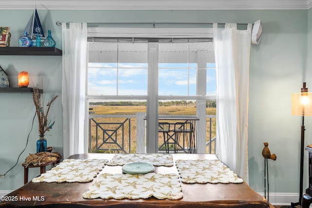 view of dining space