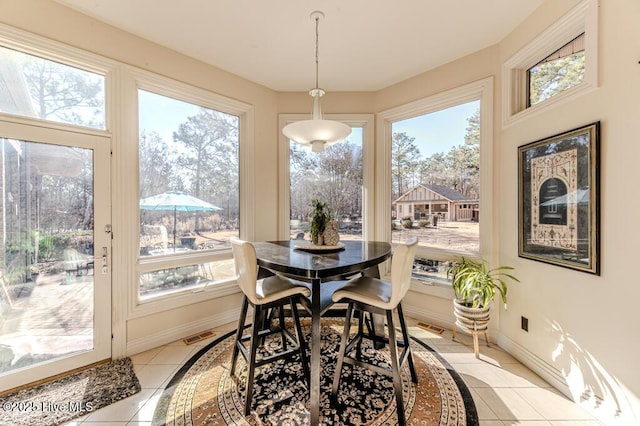 view of sunroom