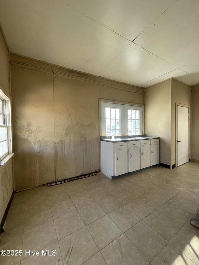 kitchen with white cabinetry