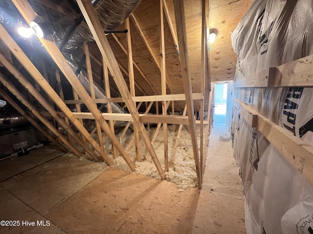 view of attic