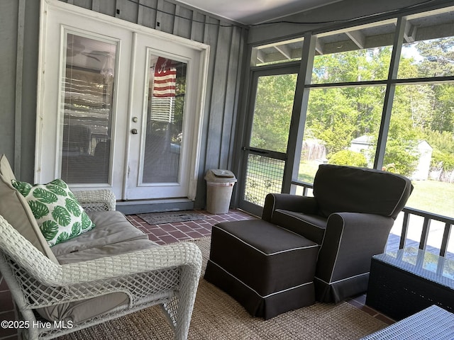 view of sunroom