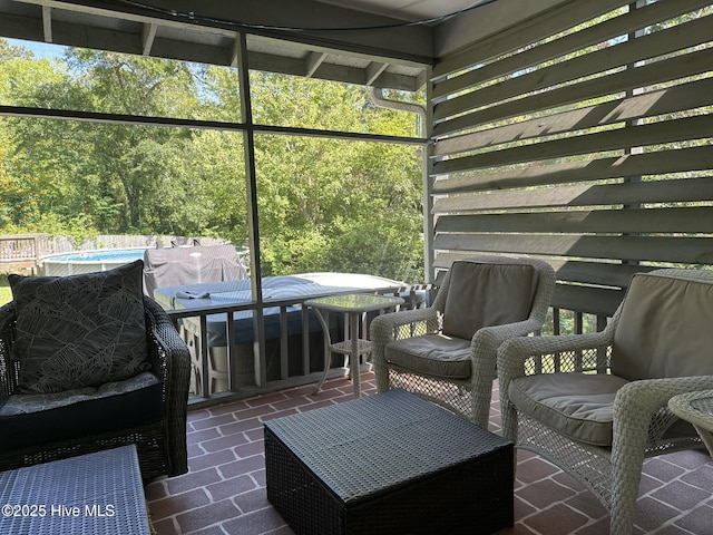 view of sunroom