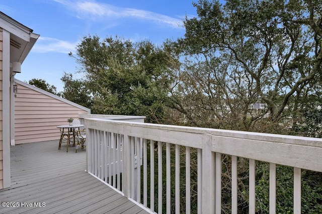 view of wooden deck