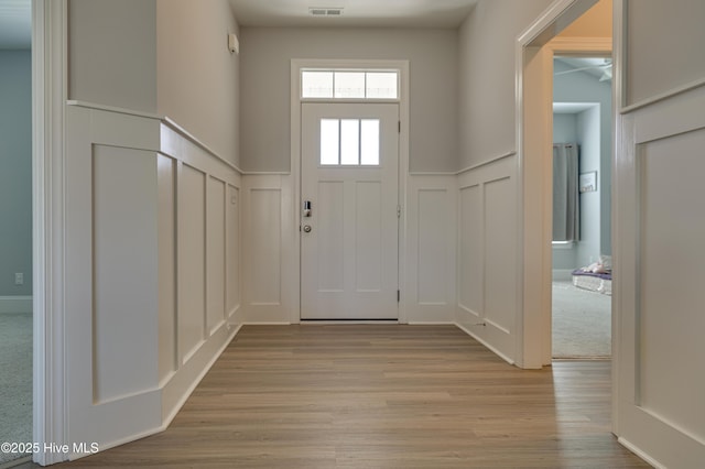 entryway featuring light wood-type flooring