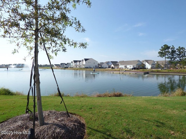 property view of water with a residential view