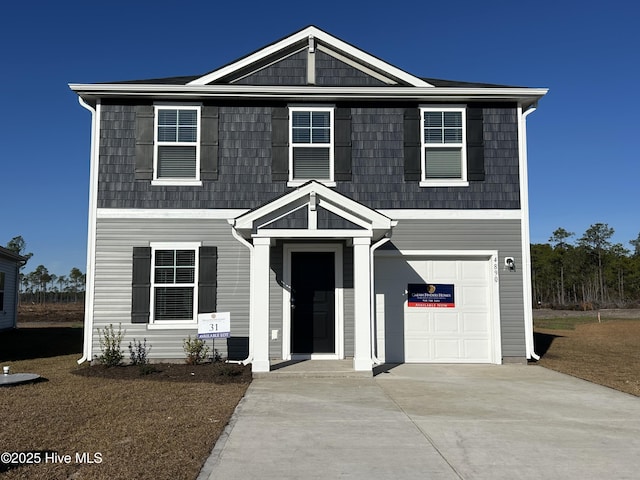 view of front of house featuring a garage